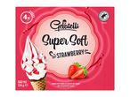 4 Gelatelli Super Soft strawberry ice cream cones.