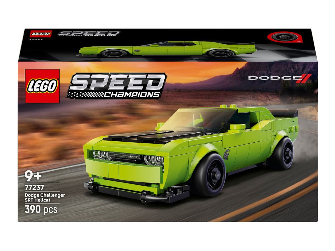 Lego Speed Champions Dodge Challenger SRT Hellcat set, 390 pieces, for ages 9+