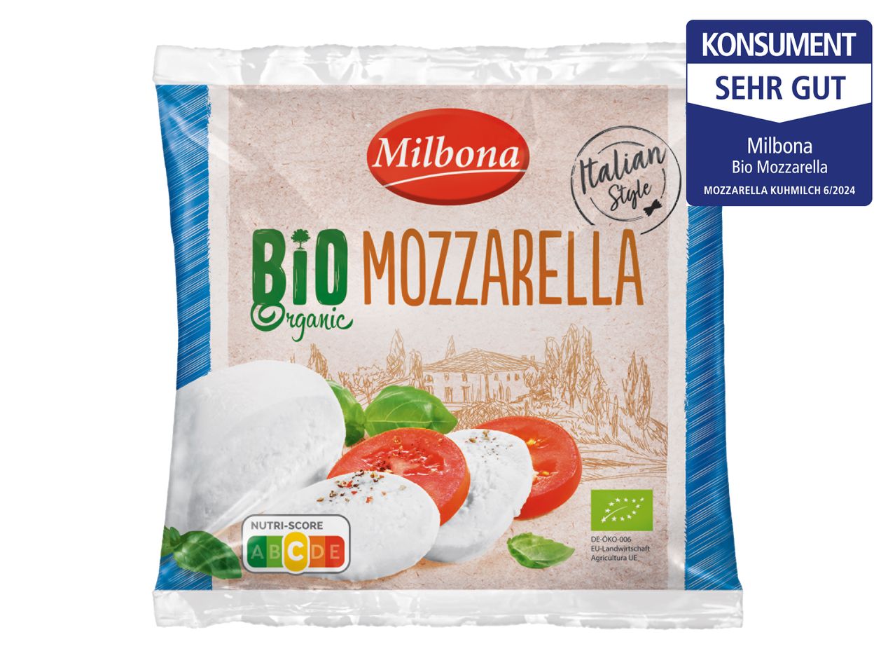 Gehe zu Vollbildansicht: MILBONA Bio Mozzarella - Bild 1