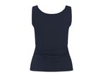Women's dark blue tank top, back view