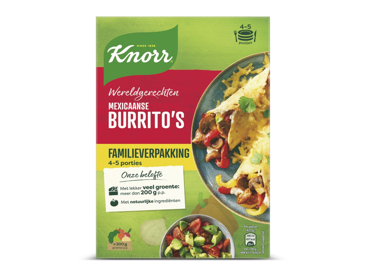 Ga naar volledige schermweergave: Knorr Wereldgerechten Mexicaanse burritos XL - afbeelding 1