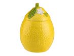 Boîte en céramique en forme de citron.