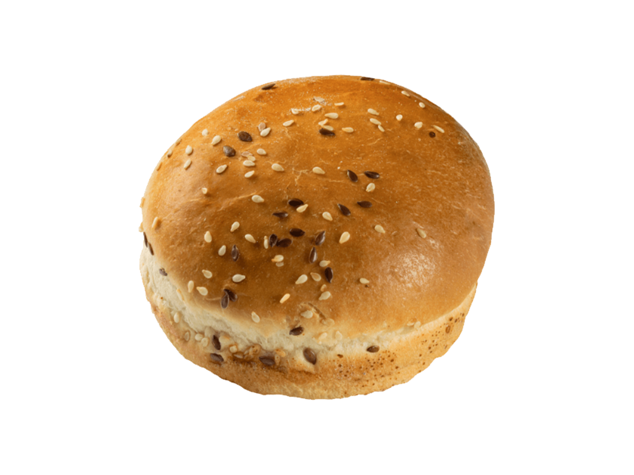 Sjemenkama posuta bijela hamburger pecivo.