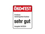 ÖKO-TEST Zertifikat: Freshoma Gewürzgurken, sehr gut.