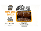 Packaging for The Smokin' Butcher Beech Wood Smoked Black Pudding, 100g x 2e.