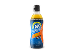 Een fles suikervrije sportdrank met de tekst 'ZERO NO SUGAR' en gebruiksinstructies.