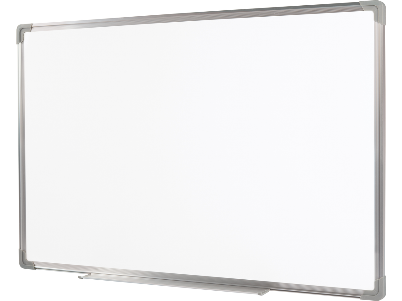 Quadro branco com moldura de alumínio.