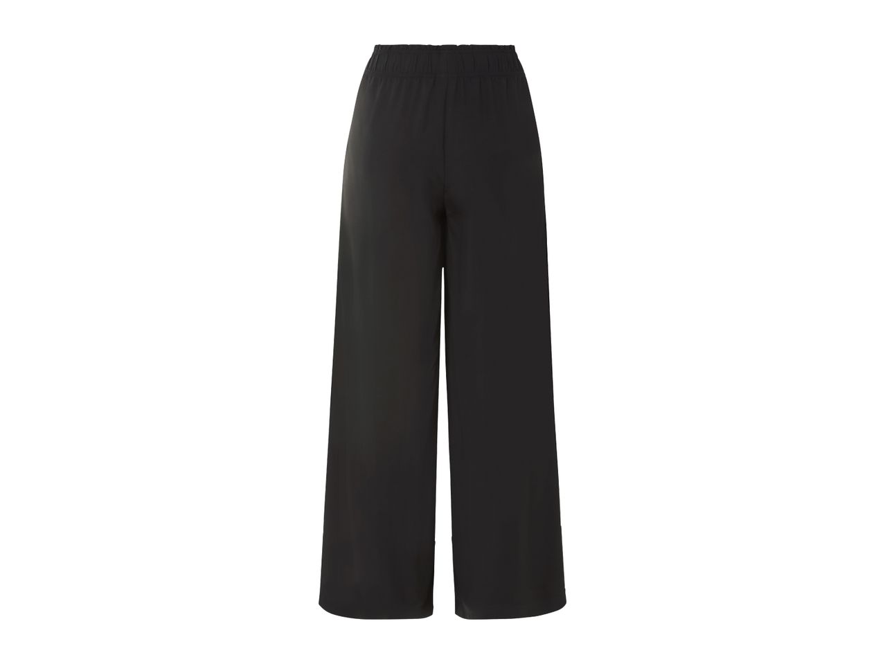 Black wide-leg trousers.