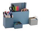 Desk organizer set with various office supplies