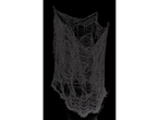 Halloween Party Decorations: A large, dark, tattered mesh fabric for spooky decor.