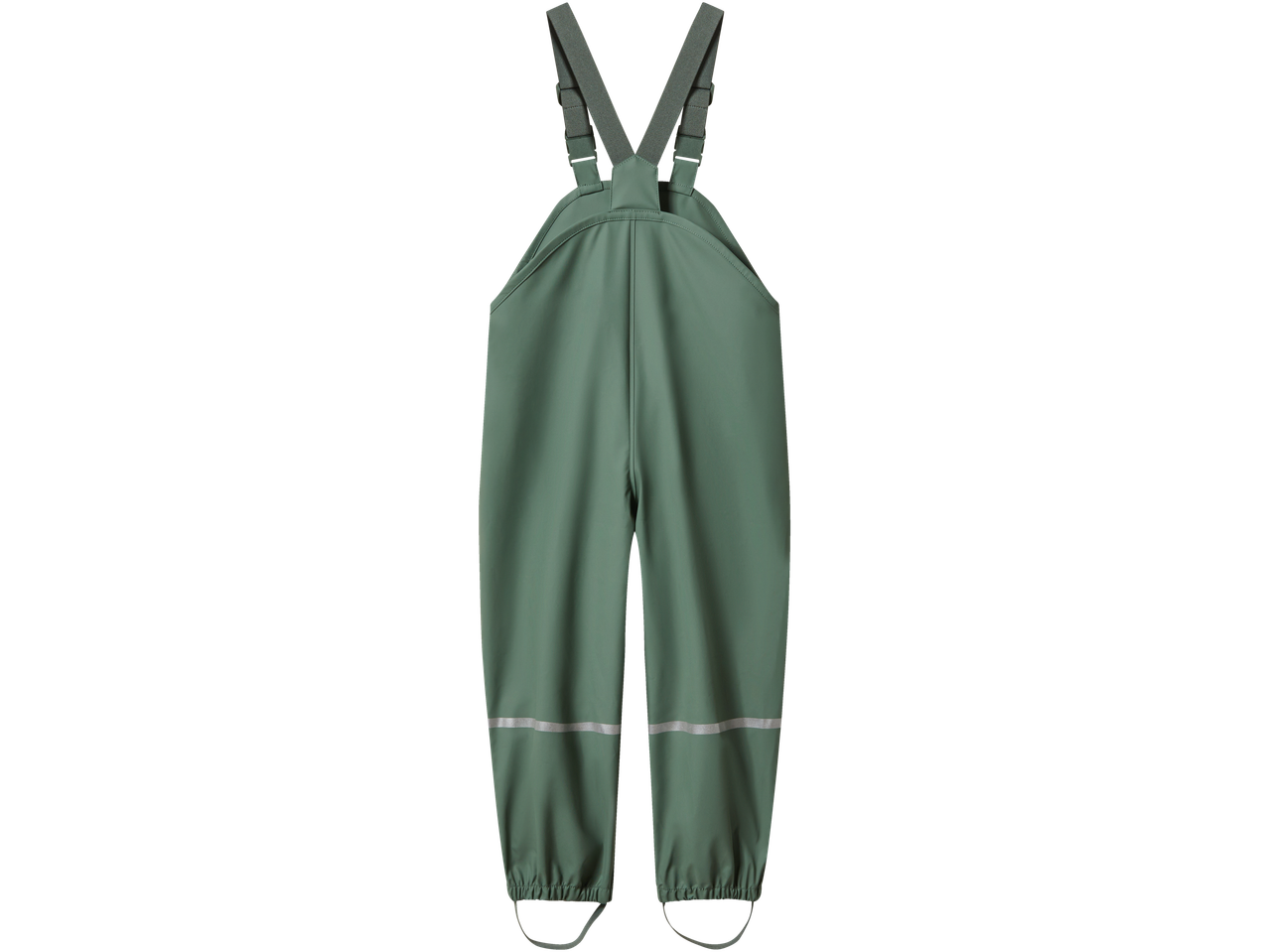 Lupilu® väikelapse traksipüksid rohelises toonis helkurdetailidega.