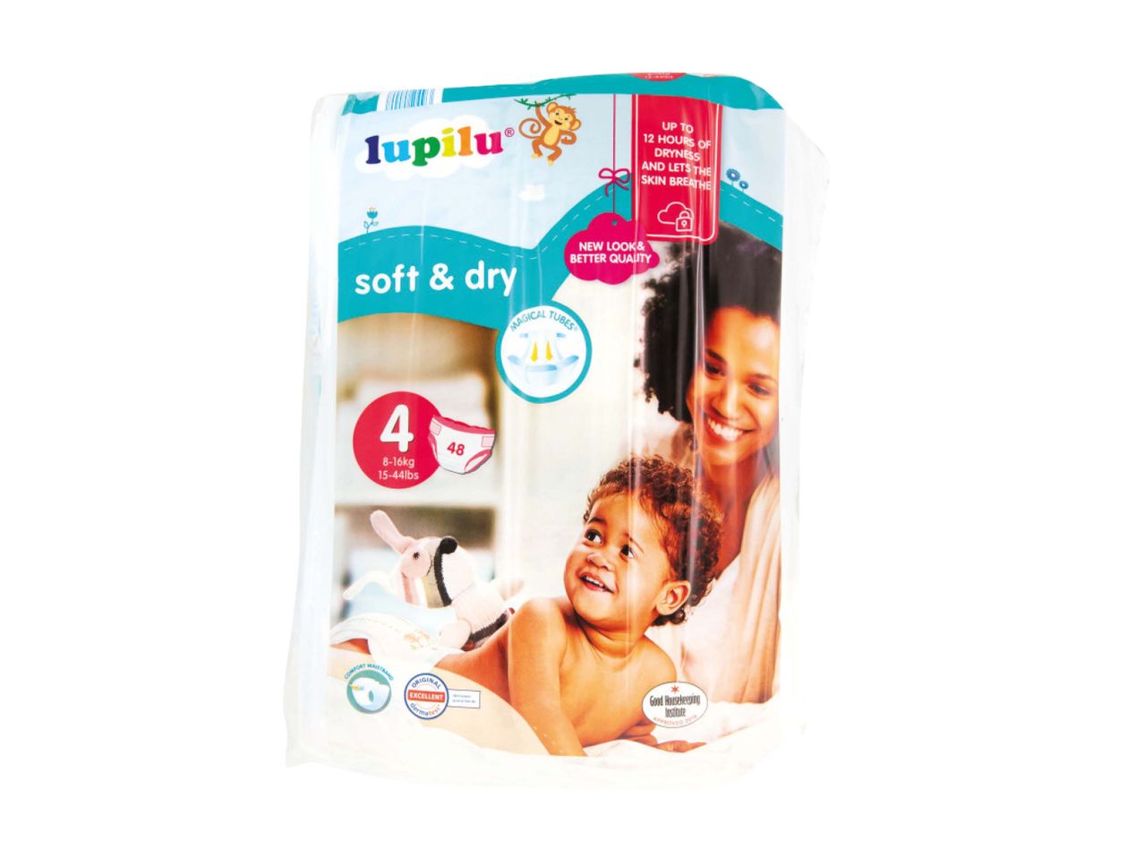 Lupilu soft & dry diapers, size 4.