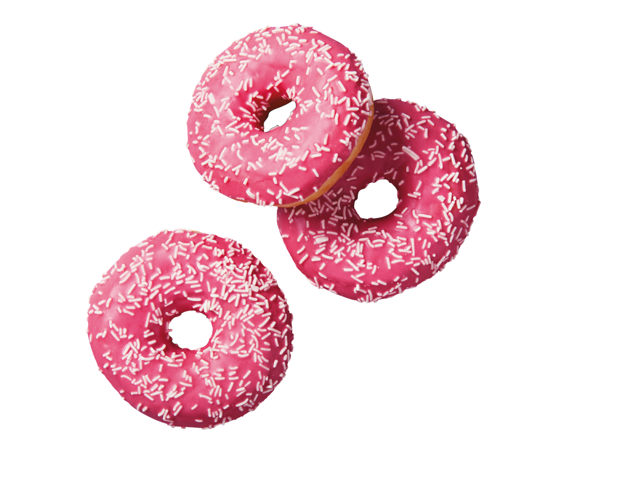 Розови понички с бели пръски.