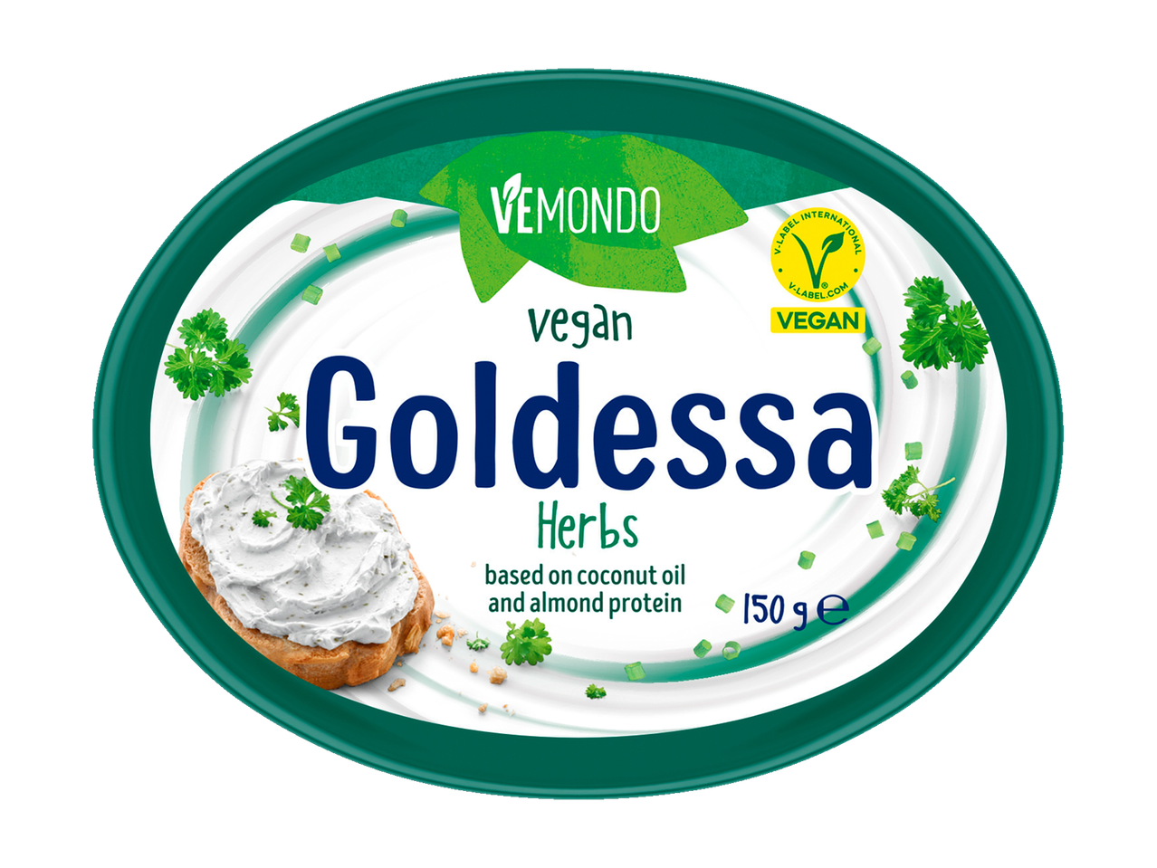 VEMONDO Goldessa vegán fűszeres krém kókuszolaj és mandulaprotein alapon, 150 g.