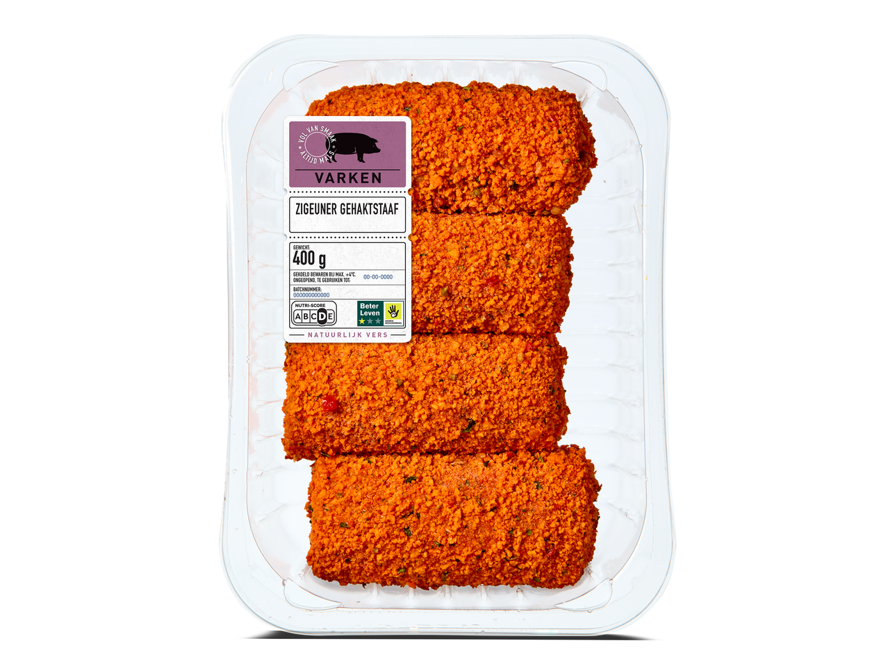 Zigeuner gehaktstaaf van varkensvlees, 400 g