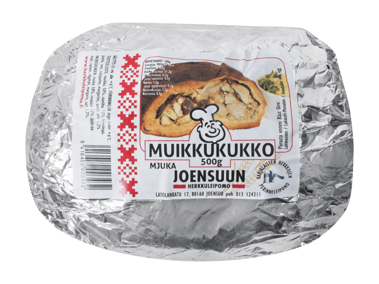 Joensuun Herkkuleipomo MuikkuKukko leipä, 500g.