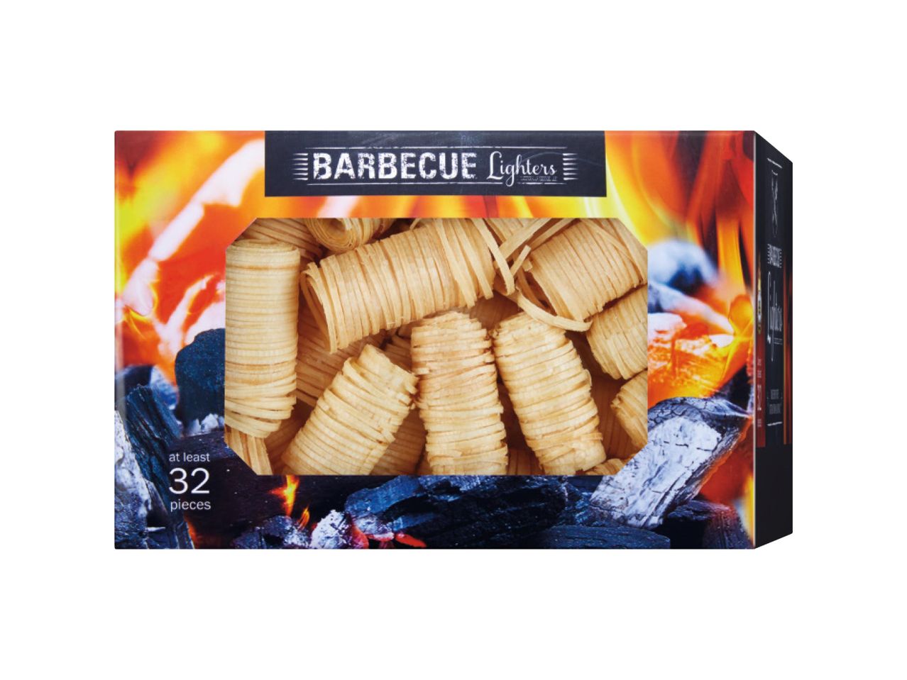 Barbecue lighters: box of at least 32 pieces.