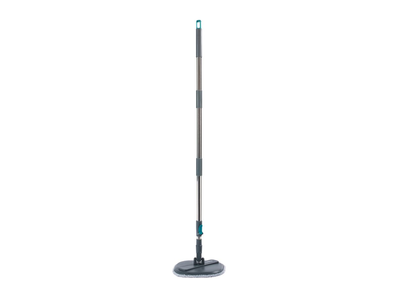 Adjustable flat mop with a microfiber pad