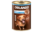 Nourriture pour chiens Orlando Light avec volaille et carottes, 20% moins de gras, en sauce.