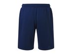 Navy blue athletic shorts.