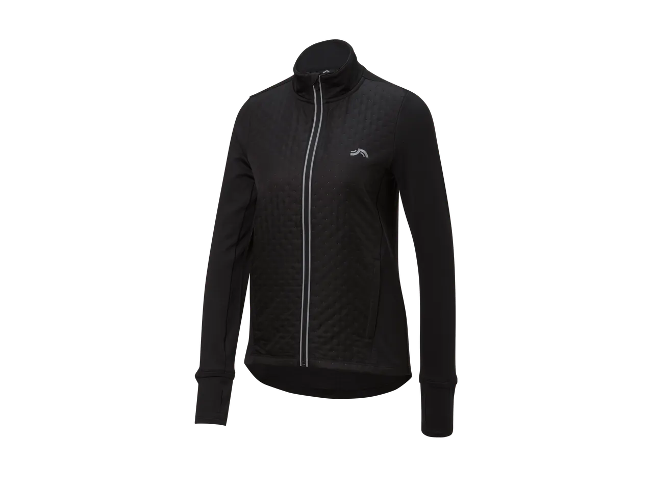 Crivit termo hibridinė striukė juoda, su užtrauktuku ir logotipu