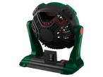 Ventilador portátil com suporte robusto.
