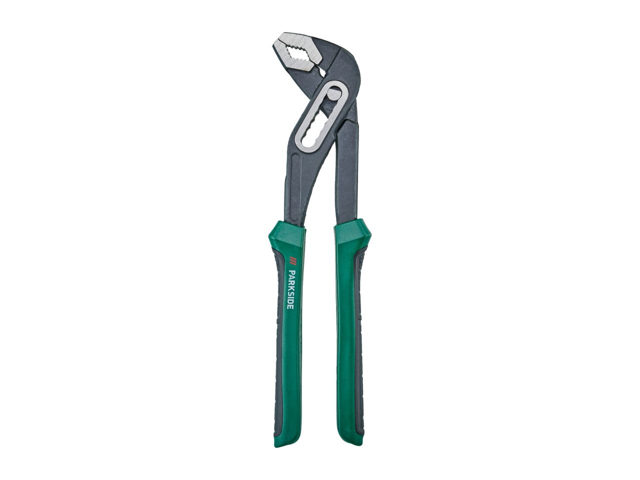 Adjustable water pump pliers with green and black handles