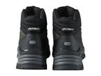 Pair of Crivit black and dark green hiking boots, rear view
