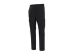 Men's black cargo trousers with drawstring waist