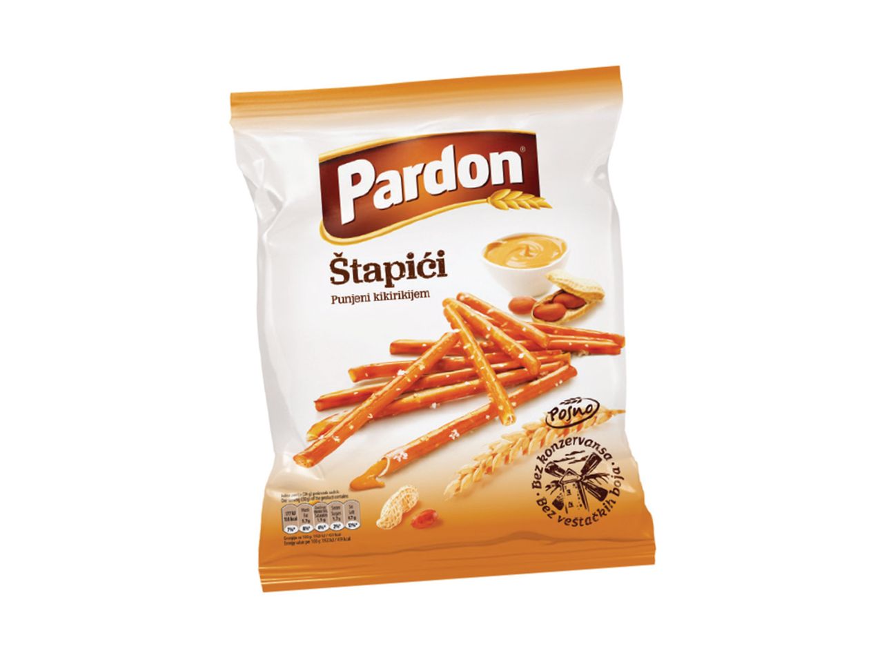 Pakovanje Pardon Štapića, punjenih kikirikijem.