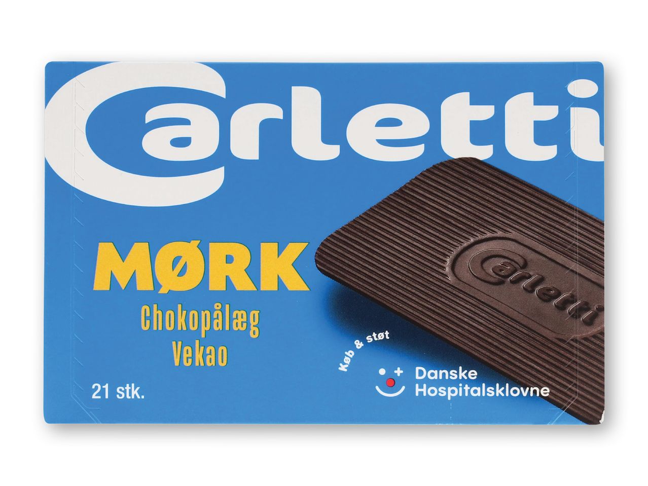 Carletti Mørk chokoladebar, 27 g.
