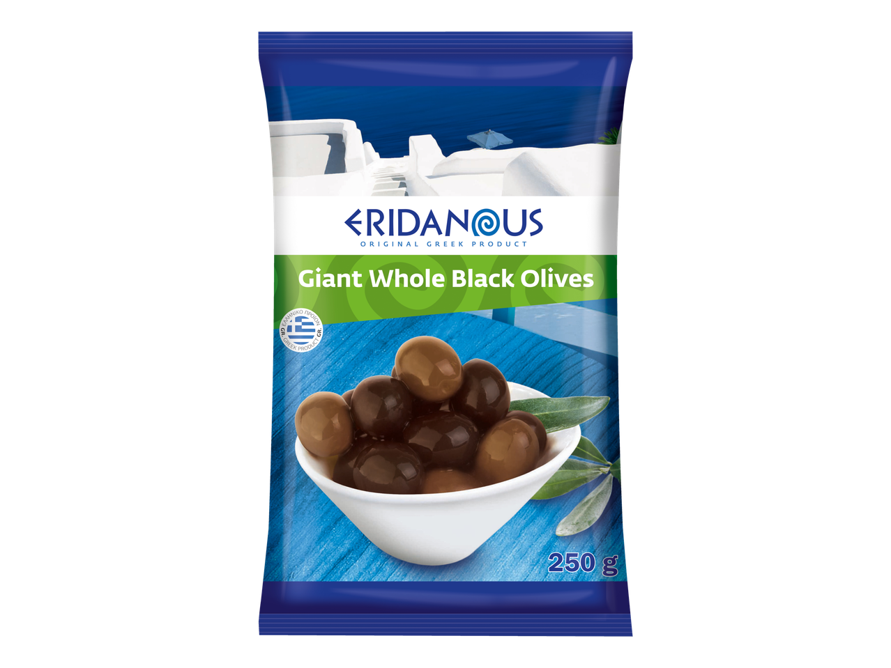 Olives noires géantes Eridanus, produit grec.