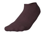 Single dark brown ankle sock with ribbed texture