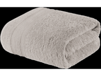Soft, folded grey bath towel.