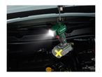 Parkside cordless work light illuminating a car engine bay.