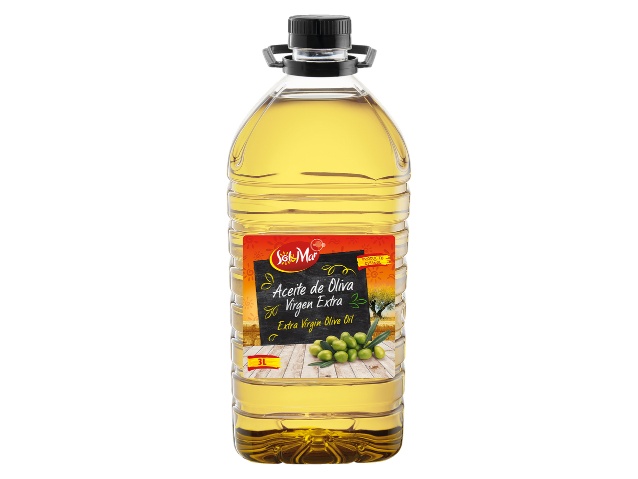 3L fles Sol&Mar extra vierge olijfolie.