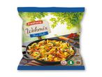 En pose Freshona Wokmix Thai Style med grøntsager i en wokpande og tilberedningsinstruktioner.
