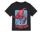 Fekete gyerekpóló, rajta Pókember képpel és 'The Amazing Spider-Man' felirattal.