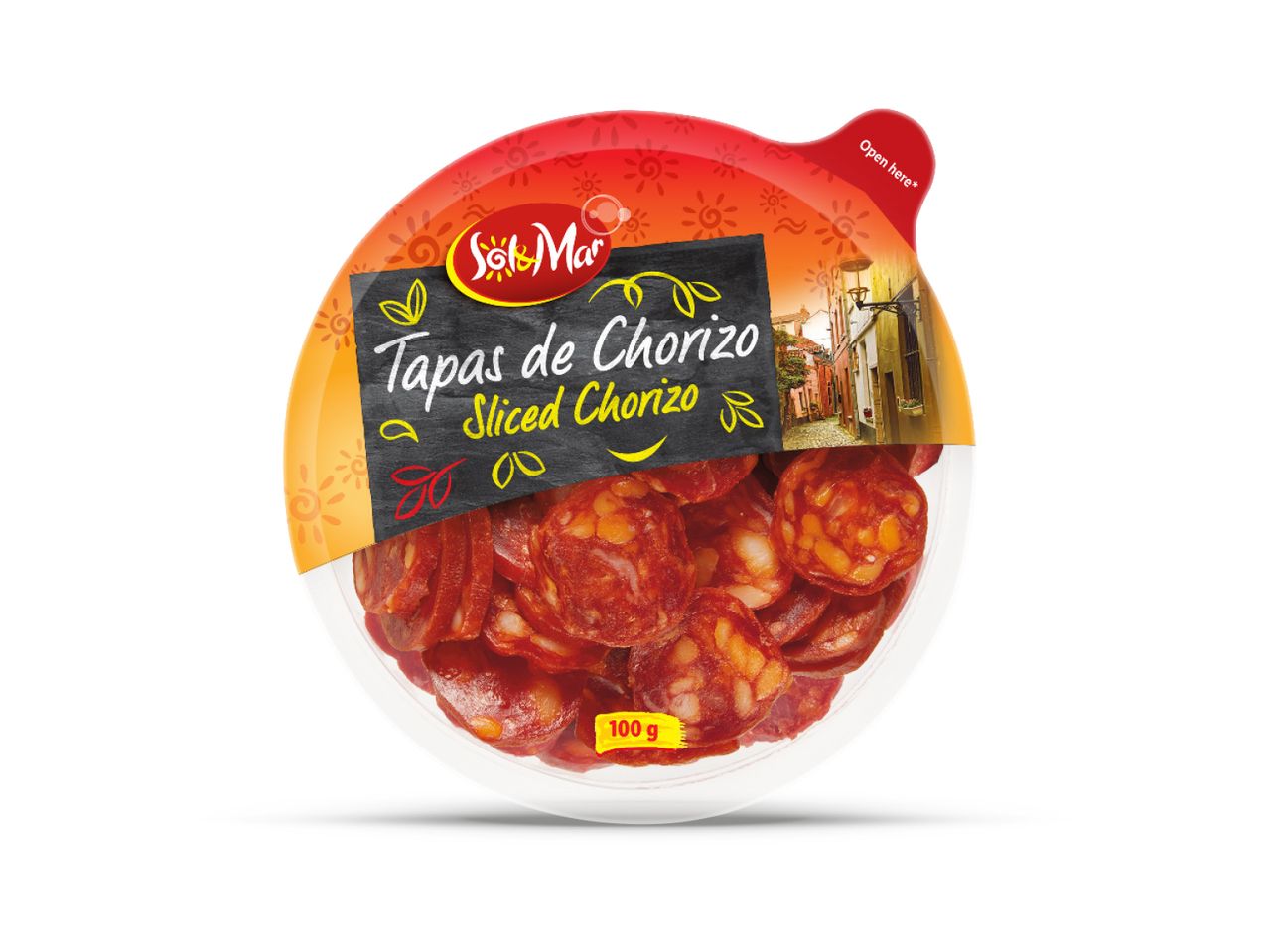 Pakiranje Valdor Tapas de Chorizo s komadićima chorizo kobasice.