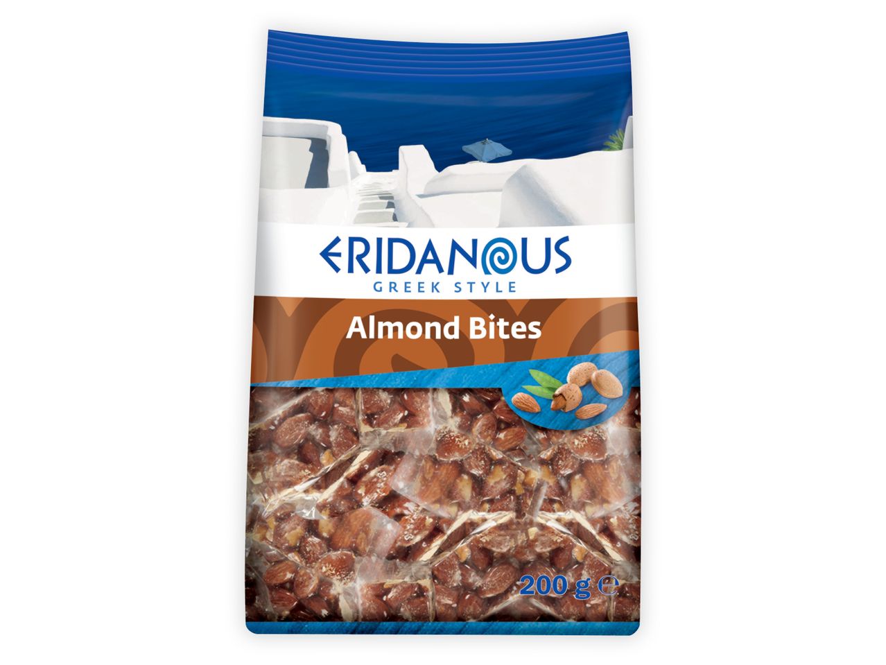 Eridanus Almond Bites, 200g vrečka grškega sloga.