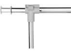 Barra cromada LIVARNO para suporte de roupa Suport haine com conector cinzento.