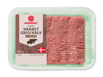 Pakke med 300g hakket gris/kalv med 14-18% fedt, dansk oprindelse.