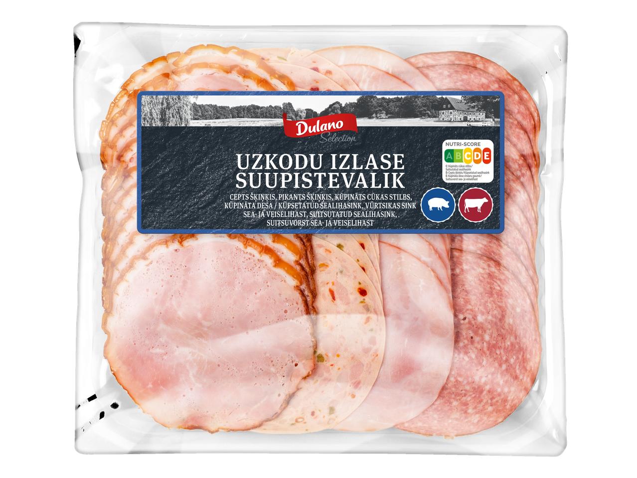 Dulano Selection Suupistevalik: valik viilutatud sinki, vorsti ja suitsuliha.