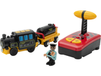 Lupilu Premium remote control train set with locomotive, tanker car, conductor figure, and controller.