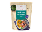 Vitasia Japanese Style Wakame Seaweed, dried and fine cut, with a serving suggestion.