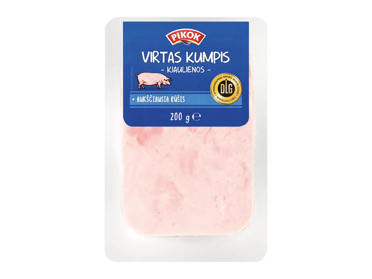 Pikok virta kiaulienos kumpis, 200g, aukščiausios rūšies.