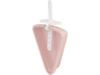 Pink triangle-shaped popsicle mold.