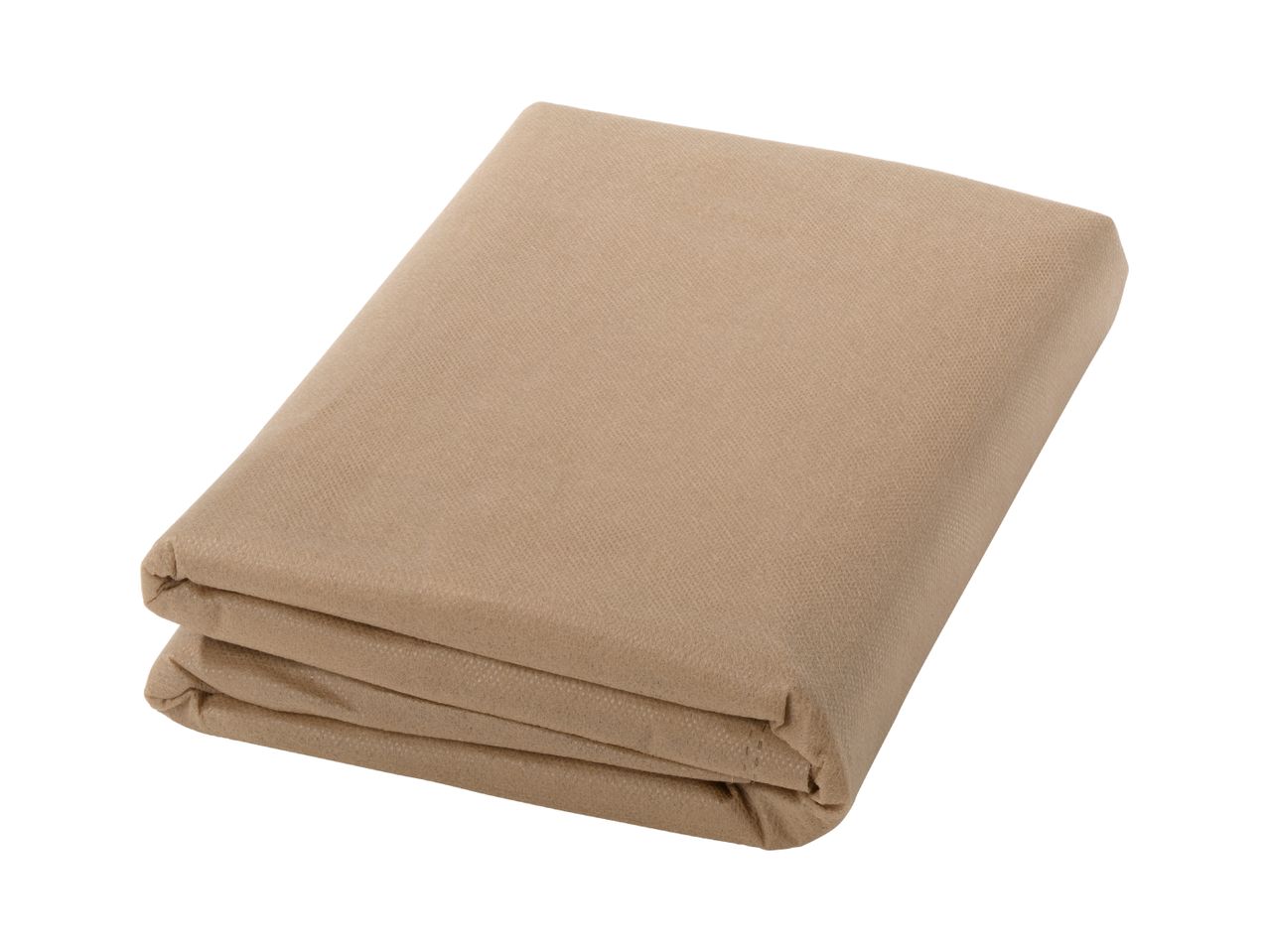 Folded brown protective cover for garden furniture