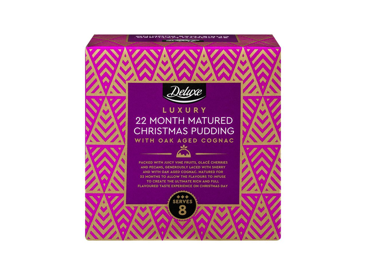 Go to full screen view: Deluxe 22 Month Matured Christmas Pudding - Image 1