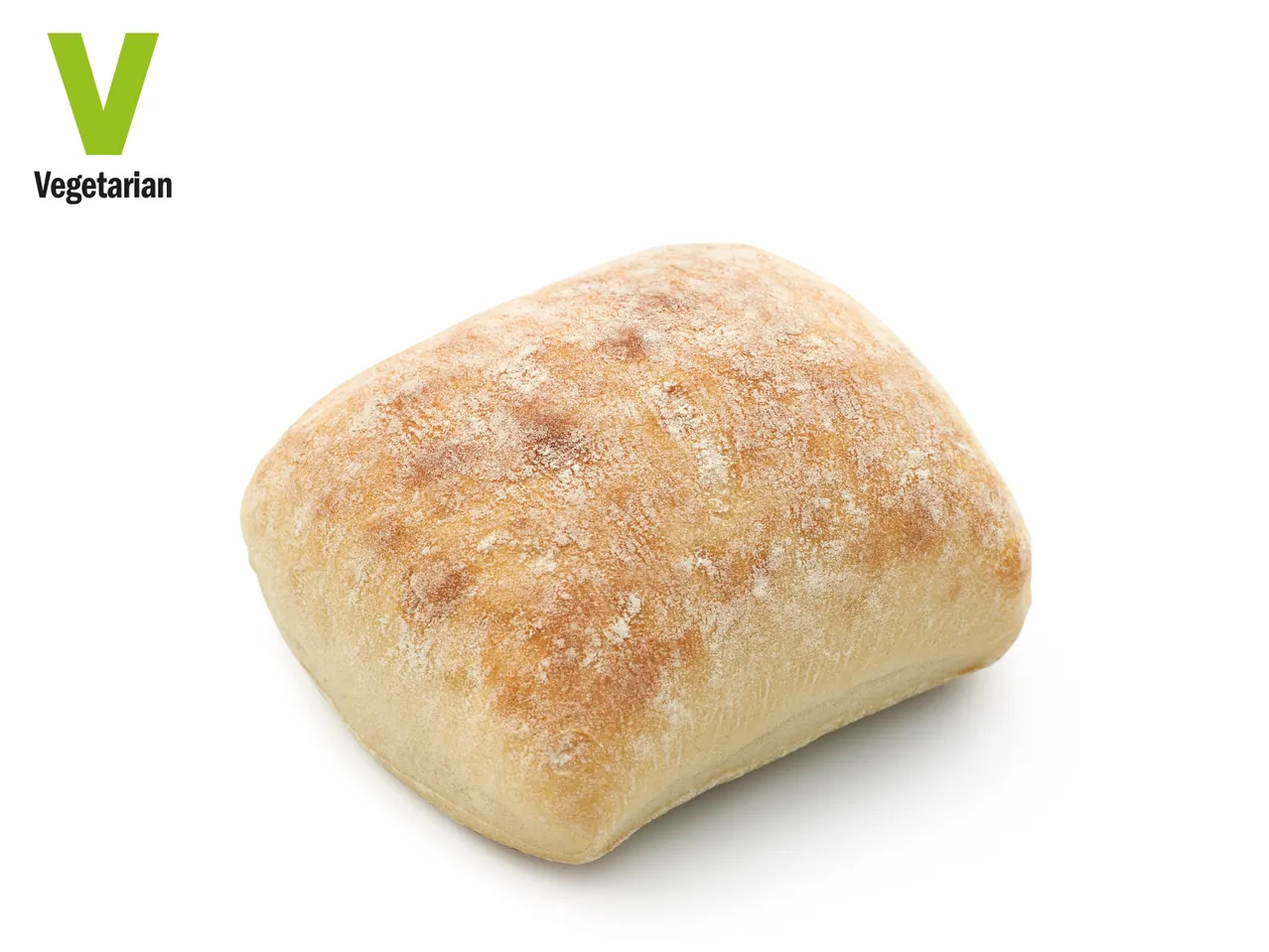 Vegetarian bread: a rustic roll.